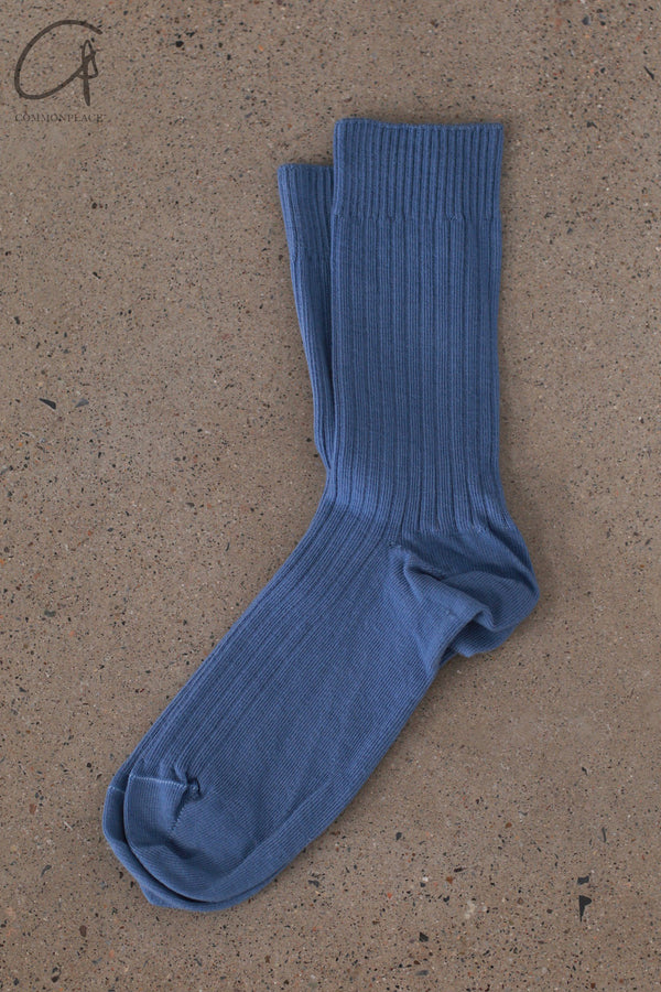 BASERANGE COTTON Socks Collection BAS-KARS-CR-SP25-HELM BLUE KOAS